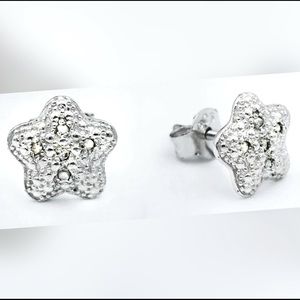 .24 CTW Genuine Natural Diamond Stud Earrings • .925SS
